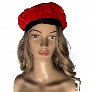 Contempo Casuals authentic Vintage Red Velvet beret